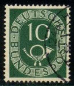 Germany #675 Numeral and Post Horn; Used