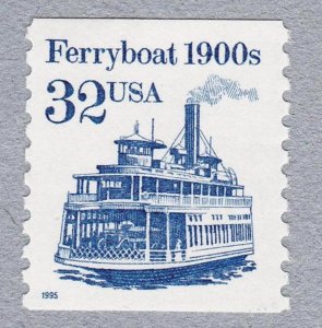 Single 32c Ferry Boat Shiny Gum US 2466 F-VF, MNH