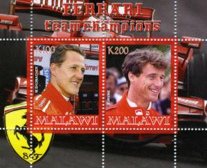 FORMULA 1 FERRARI Champion Team Schumacher & Irvine s/s Perforated Mint (NH)