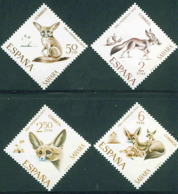 SPANISH SAHARA Scott 196-199 MH* 1969  Fennec set