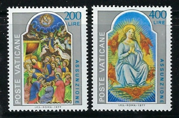 Vatican 615-16 MNH 1977 set (fe4241)