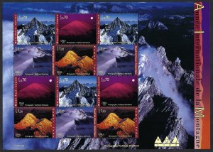 UN Geneva #392-395 70¢ &1.20fr Year of the Mountains (2002). MNH