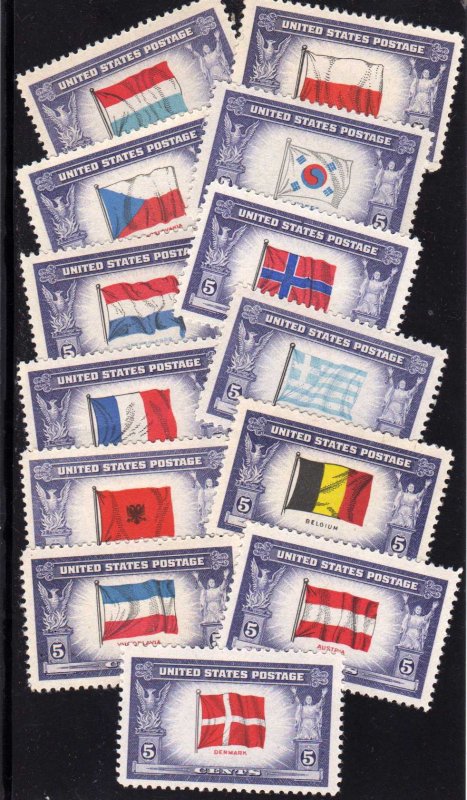 MALACK 909 - 921 F/VF OG NH, Nice Bold Set! (Stock P..MORE.. w3148