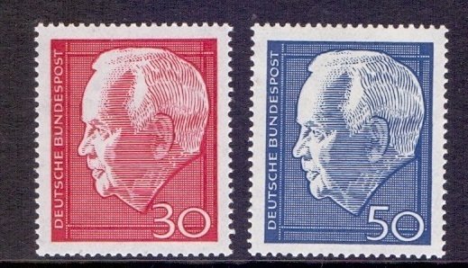 Germany  #974-975  MNH   1967 Lubke