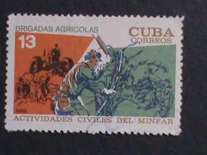 ​CUBA-1968-SC#1377 ACTIVITIES OF CIVILIAN-USED VERY FINE WE SHIP TO WORLDWIDE