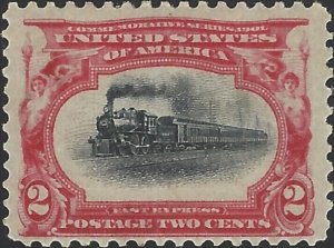 US Scott #295 Mint Hinged 2 Cent 1901 Pan American Expo Stamp a Gem