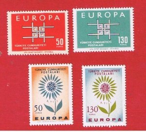 Turkey #1602 /29  MNH OG   2 sets Europa  Free S/H