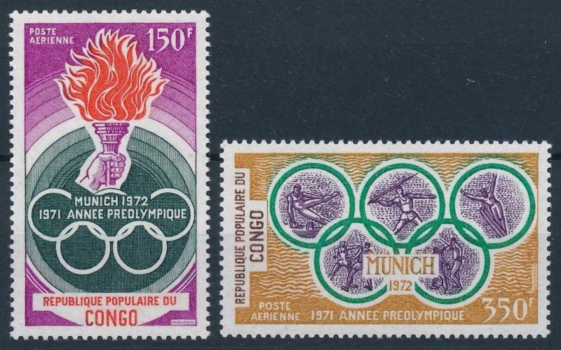 1971 Congo Brazzaville 312-313 1972 Olympic Games in Munchen 7,50 €