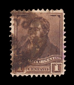 ARGENTINA STAMP 1892. SCOTT # 93. USED. # 2