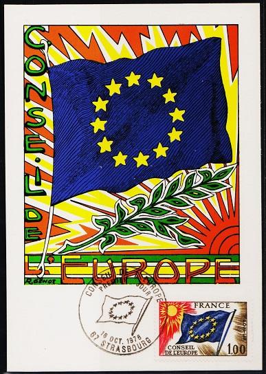 France.1975 Council of Europe. First Day Card.Fine Used