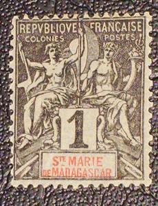 Ste. Marie de Madagascar Scott #1 unused