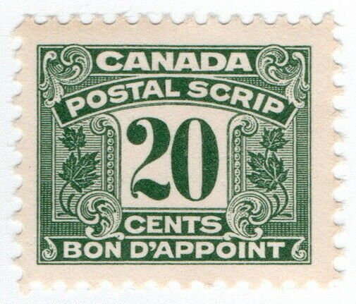 (I.B) Canada Revenue : Postal Scrip 20c