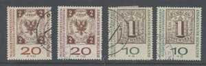 Germany Scott B366-7, B366a-7a used