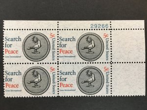 Scott # 1326 Search for Peace, MNH Plate Block of 4