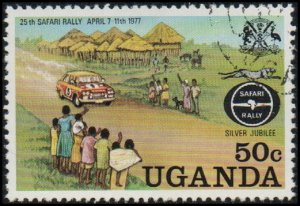 Uganda 167 - Cto - 50c Safari Rally Race (1977)