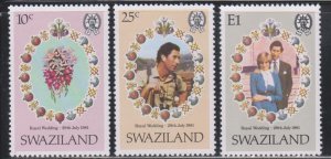 Swaziland,  Royal Wedding (SC# 382-384) MNH SET