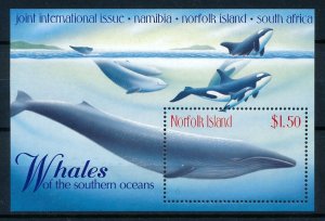 [99433] Norfolk Isl. 1998 Marine life whales Joint S-Africa Namibia Sheet MNH