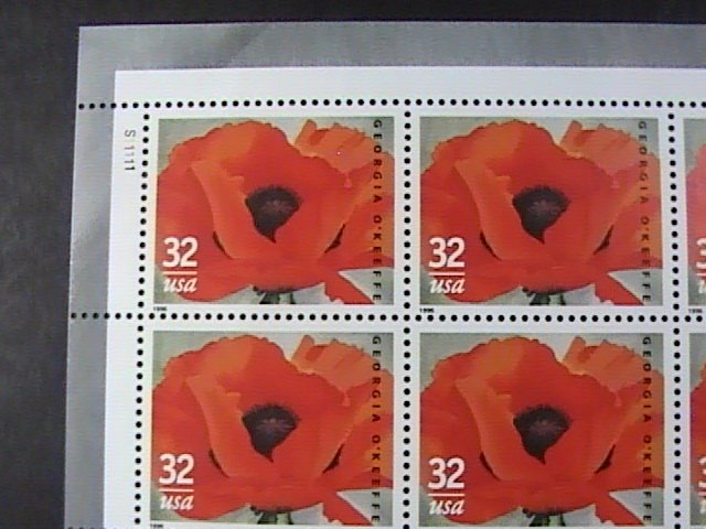 U.S.# 3069-MINT NEVER/HINGED--PANE OF 15---GEORGIA O'KEEFE--1996