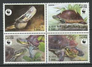 Laos 2004 WWF Fauna Turtles 4 MNH stamps