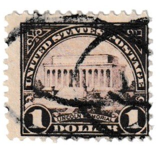 SC# 571 - ($1) -  Lincoln Memorial, pf 11, Used Single