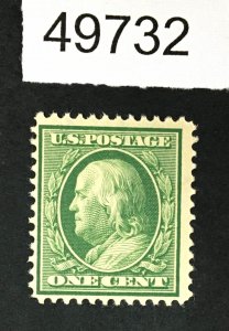 US STAMPS # 374 MINT OG H LOT #49732