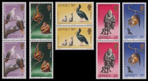 Jersey 217-221 Wild Life III vert pair set (2x5 stamps) MNH 1979