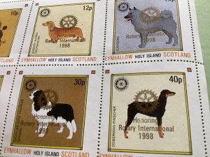 Holy Island Scotland Rotary International Dogs mint stamps sheet R49555