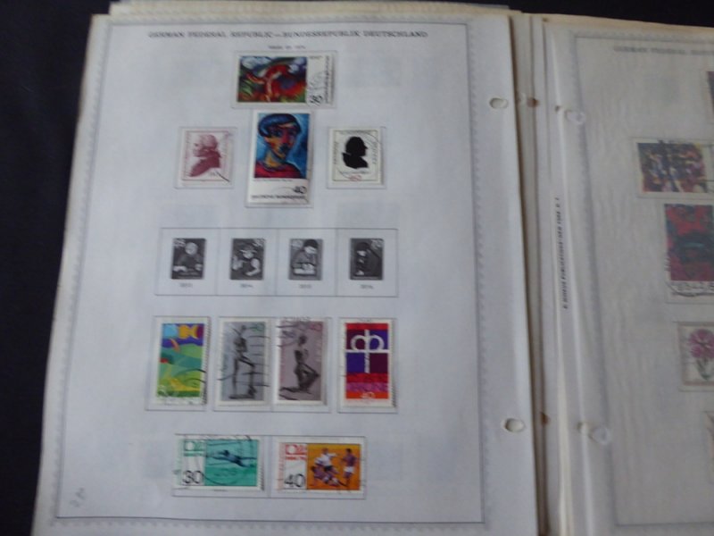 Germany 1971-1980 Stamp Collection on Album Pages