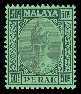 Malaya - Perak 1938 50c black/emerald MLH. SG 118. Sc 95.