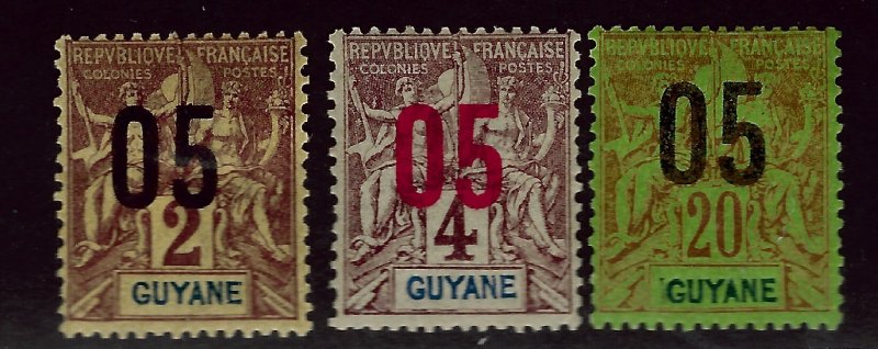 French Guiana SC#87-89 Mint F-VF...Worth a Close look!!