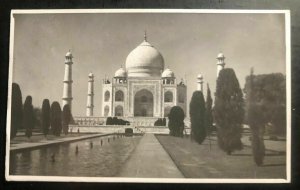 1951 Bombay India RPPC Postcard Postage Due Cover To USA Taj Mahal