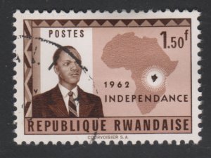 Rwanda 4 Gregoire Kayibanda and Map of Africa 1962