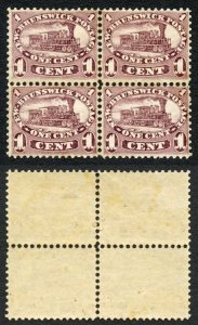 New Brunswick SG8 1c Purple Block (2 x U/M) Cat 280++ pounds