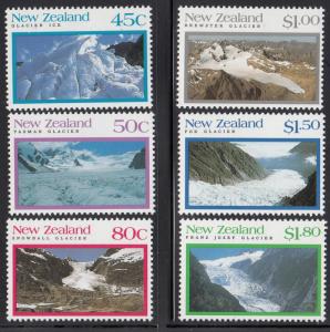 New Zealand 1992 MNH Scott #1104-#1109 Glaciers