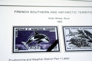 COLOR PRINTED TAAF: FRENCH ANTARCTICA 1955-2010 STAMP ALBUM PAGES (104 il.pages)