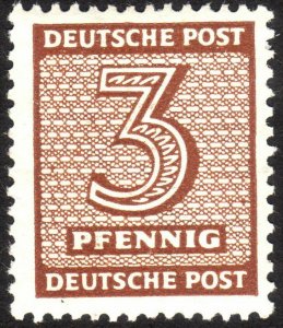 1945, Germany West Saxony 3pfg, MNH, Mi 126