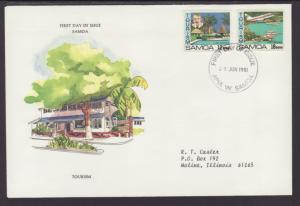 Samoa Tourism 1981 Typed FDC BIN