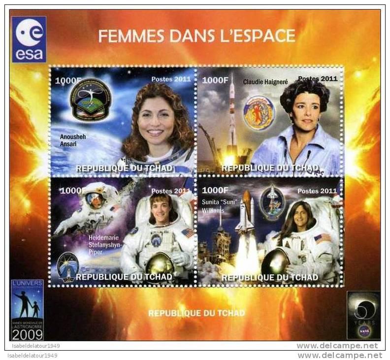 Chad 2011 SPACE Women in Space-Astronomy Year Sheet Perforated Mint (NH)