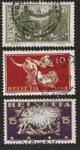 SWITZERLAND SC# 190-92  FVF/U