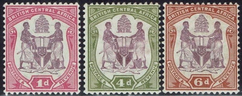 BRITISH CENTRAL AFRICA 1901 ARMS SET