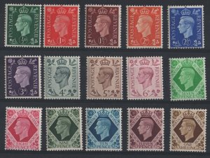 GB 1937 Dark colours set of 15 um