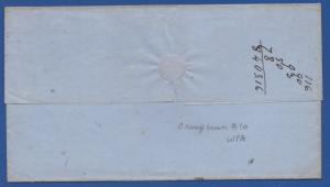 *US 19th Century Cover Scott #10 Tied By Blue CDS, Lynchburg, Va, Oct 3