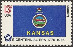 # 1666 MINT NEVER HINGED STATE FLAG KANSAS
