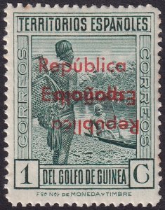 Spanish Guinea 1932 Sc 248 MNH** double inverted overprint variety