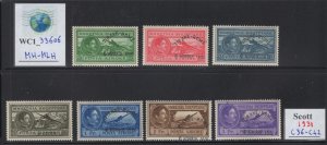 WC1_33606 ALBANIA. Valuable 1931 air mail set. Sc. C36-C42. MH-MLH (seal)