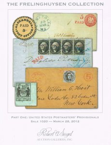 2012 Siegel Auction #1020 Catalog - Frelinghuysen Collection