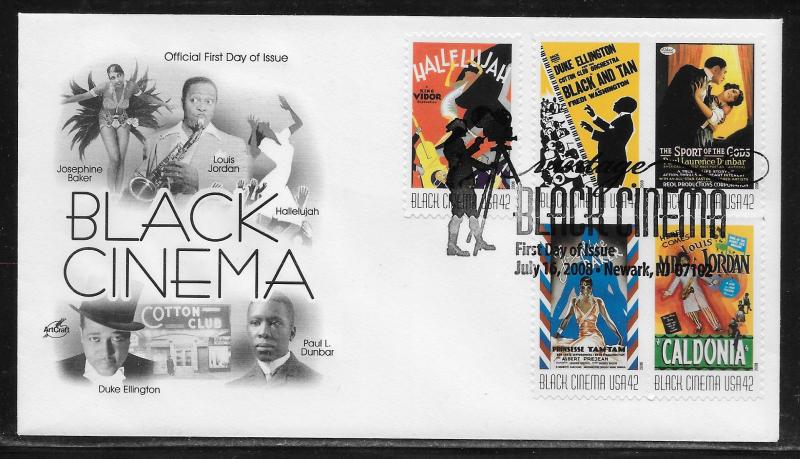 United States 4336-40 Black Cinema Unaddressed Artcraft FDC