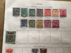 Burma stamps collection  on 2 pages A9343