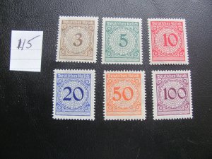 Germany 1923 MNH  SC 323-328 SET XF 110 EUROS (115)