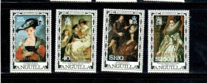 ANGUILLA #301-304  1977  REUBENS PAINTINGS     MINT VF LH  O.G CTO